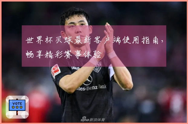 世界杯买球最新客户端使用指南，畅享精彩赛事体验