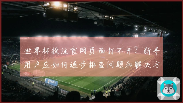 世界杯投注官网页面打不开？新手用户应如何逐步排查问题和解决方案
